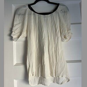 Joie Black and White Blouse with Bow detailing in the back, Size S